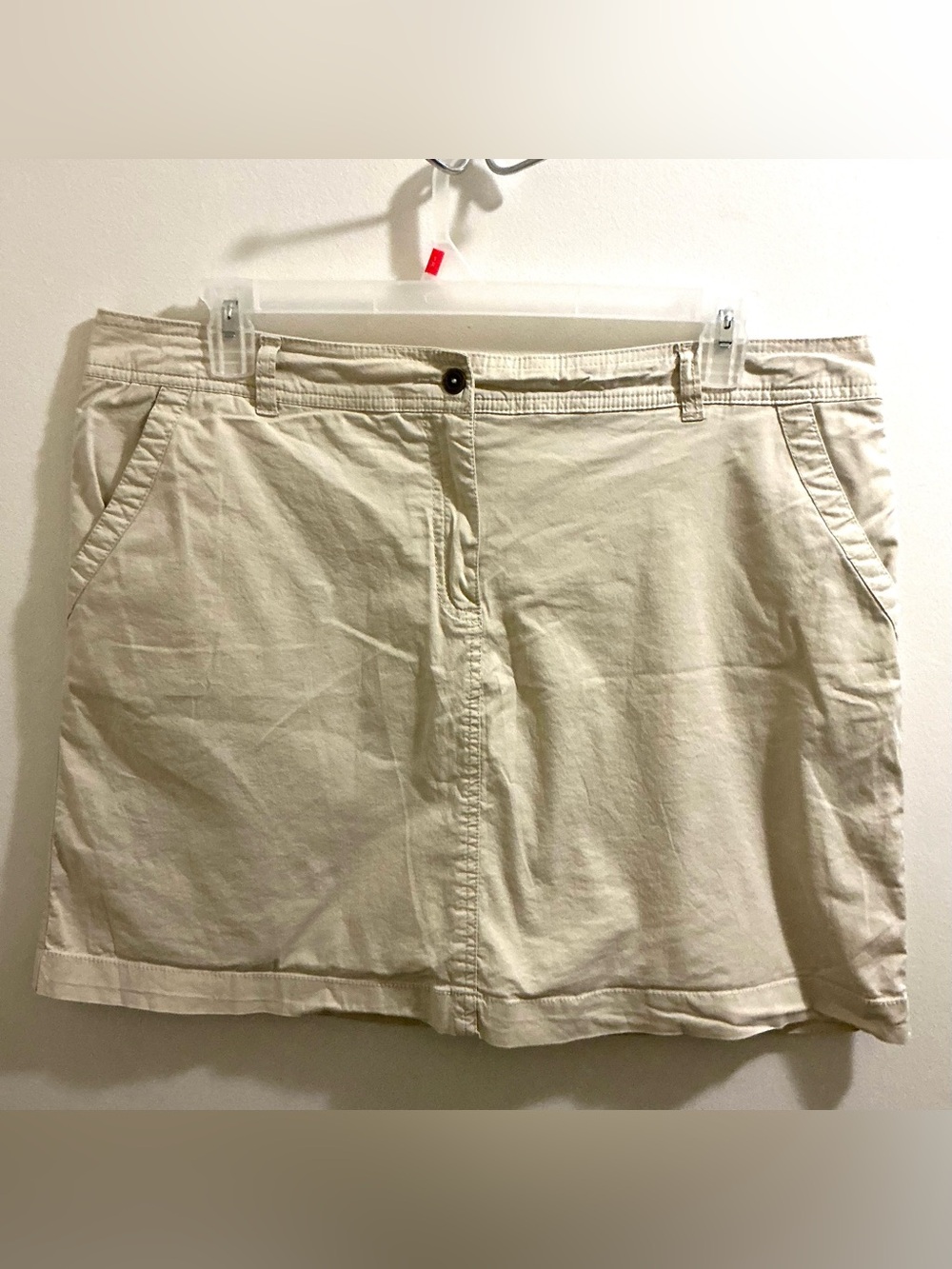 Laura Scott Cream Cotton Skort